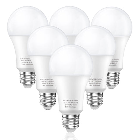 LEDERA daylight 5000K 2500 lumens bulb for bright home lighting.