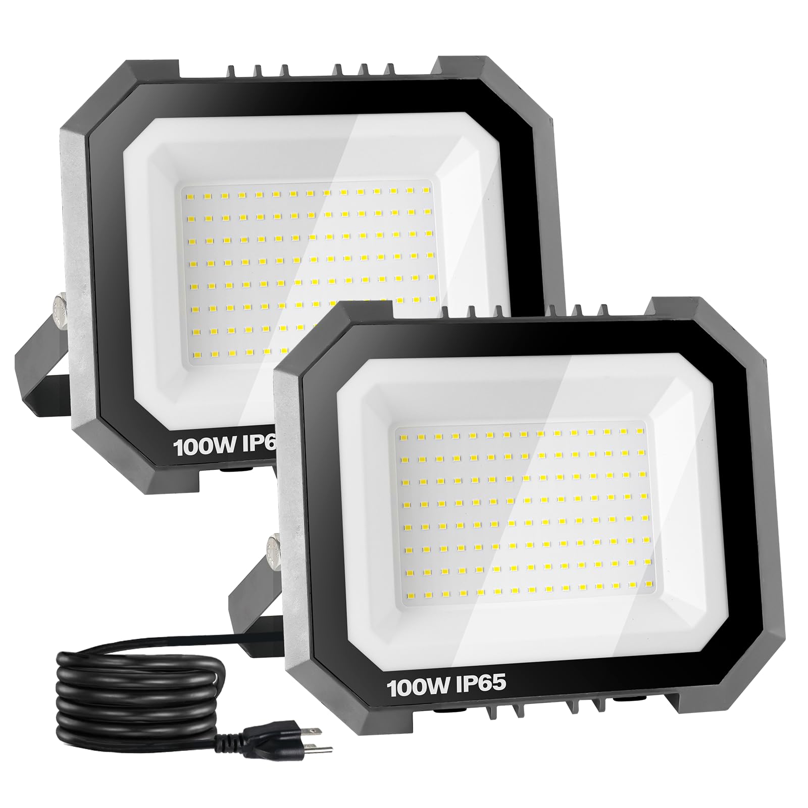 Leddictive 2Pack LED flood lights outdoors provide bright 100W performance for driveways.