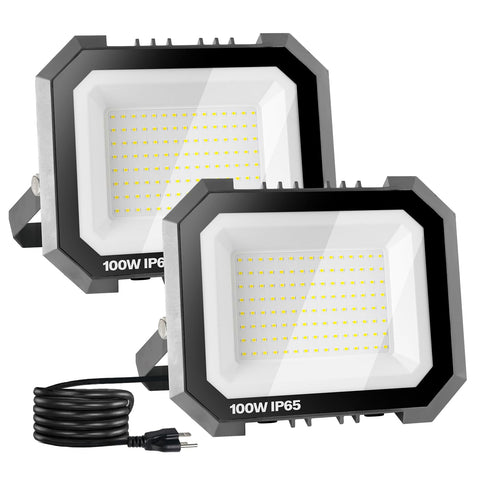 Leddictive 2Pack LED flood lights outdoors provide bright 100W performance for driveways.