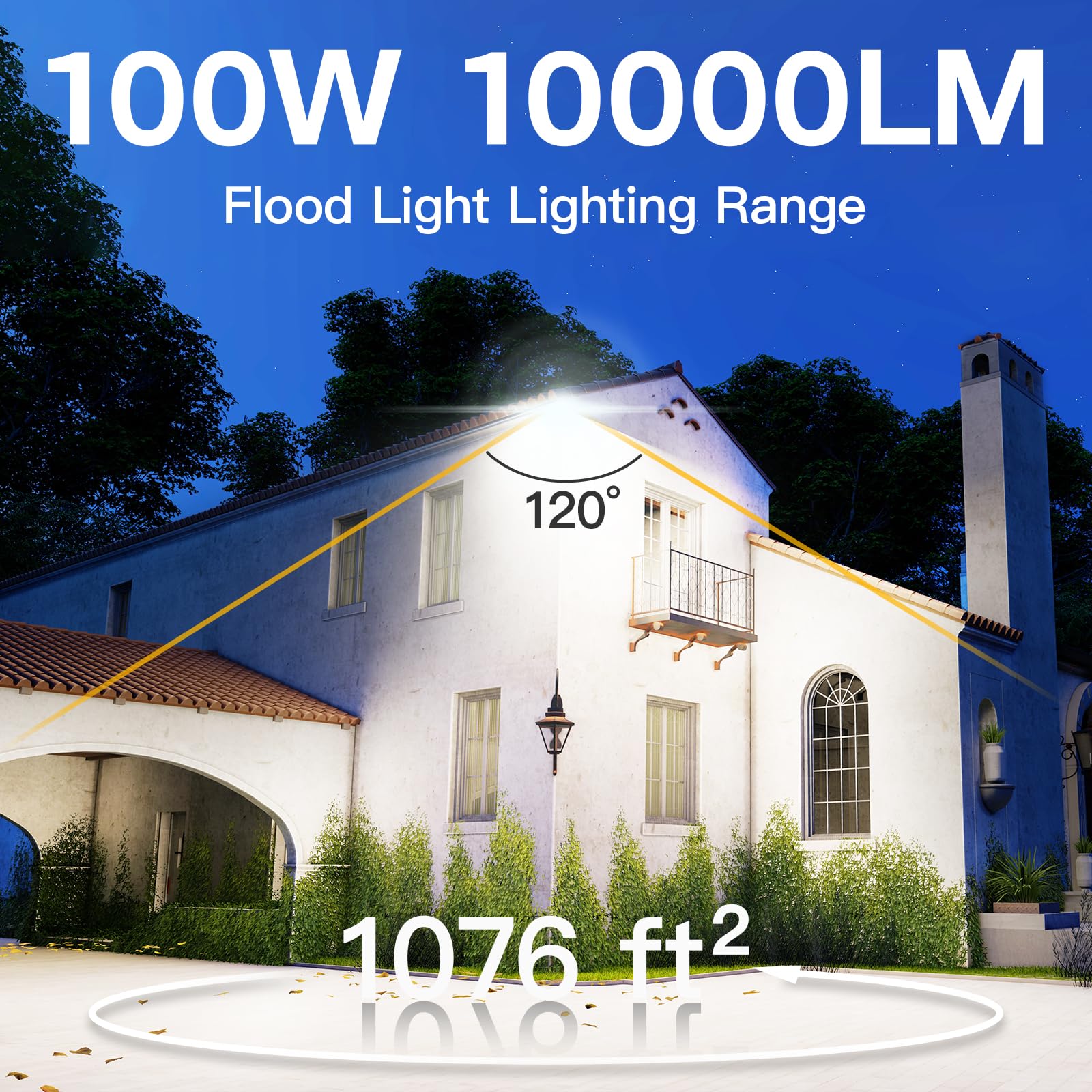 Leddictive flood light with die-cast aluminum back for durable heat dissipation.