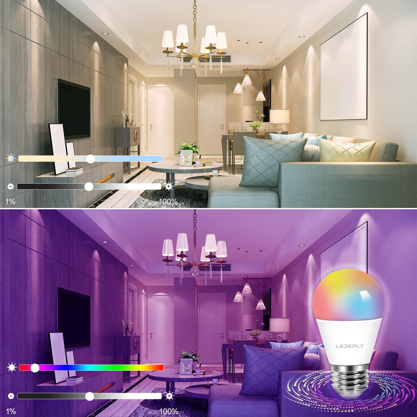 LEDEPLY A15 energy-saving bulb with long lifespan and efficiency.