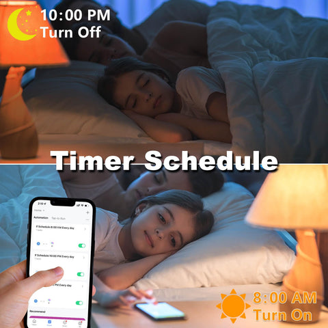 LEDEPLY A15 timer-schedule bulb to automate lighting routines.