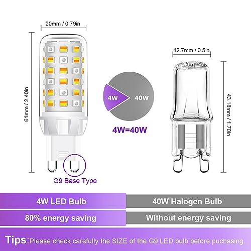 LEDEPLY G9 bulb tunable white from warm to daylight for versatile ambiance.