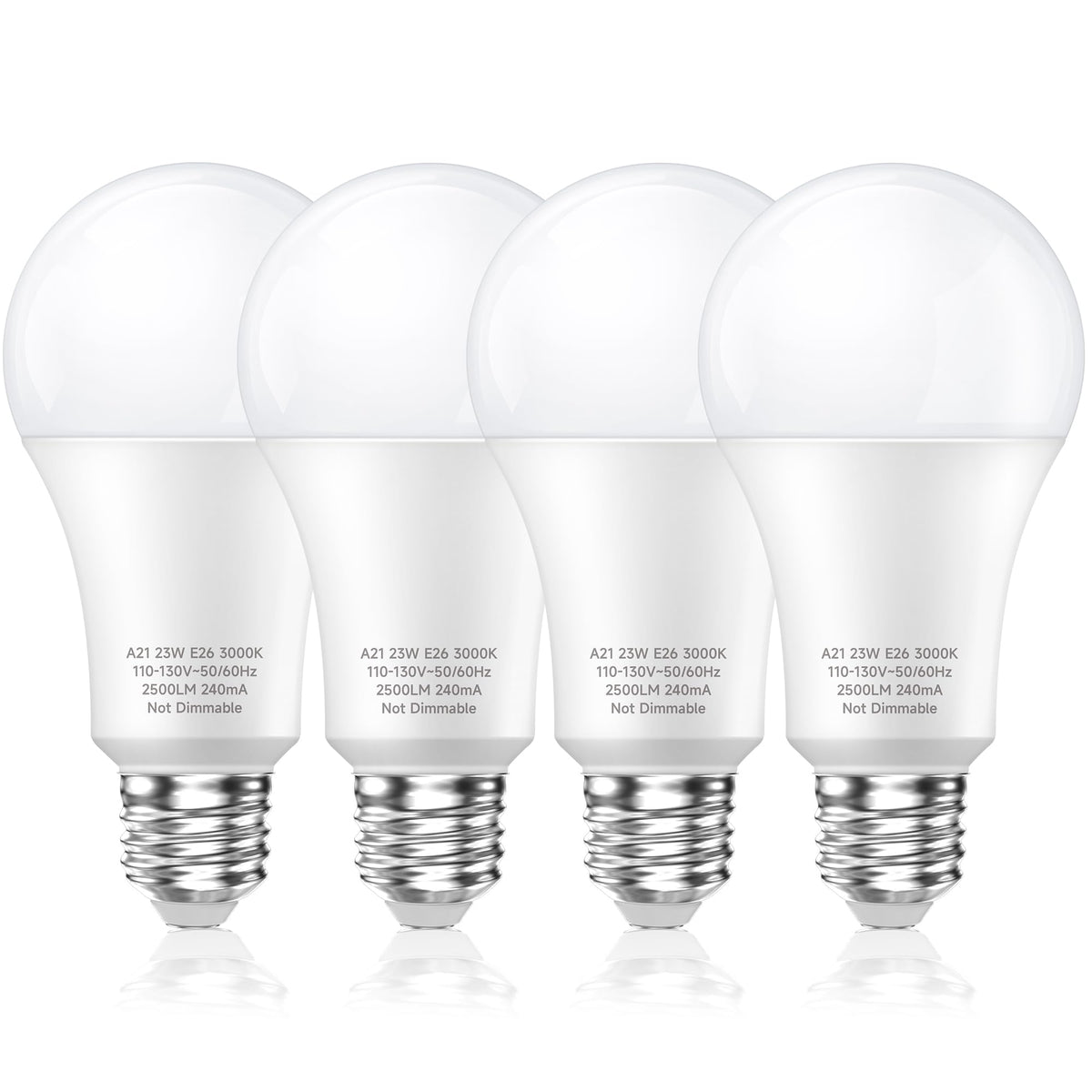 LEDERA 150W LED bulb pack in retail display highlights energy savings.