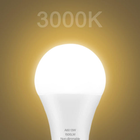 LEDERA warm white 3000K bulb creating cozy ambiance in a study.