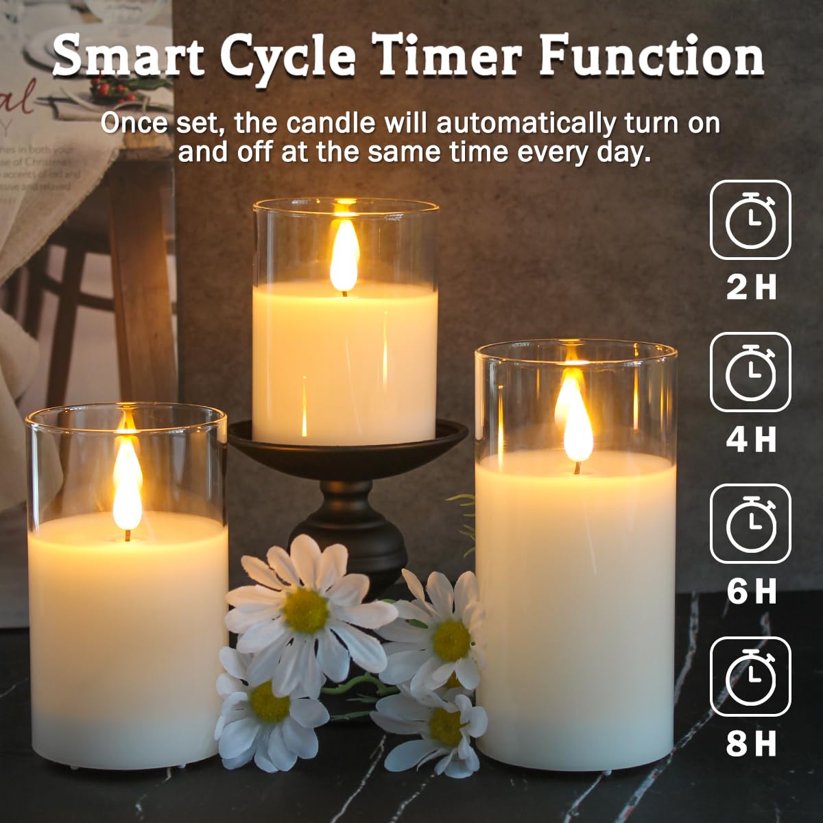 LEDHOLYT rechargeable candle with USB-C charges quickly for long-lasting ambience