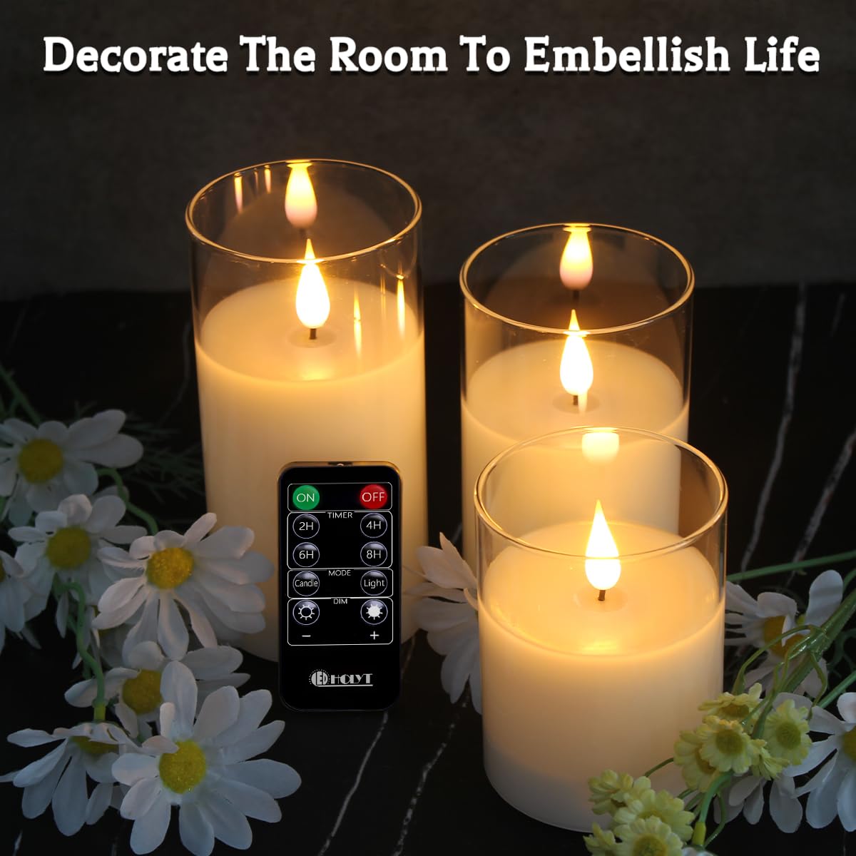 LEDHOLYT glass candles arrive securely packed for gift-ready presentation