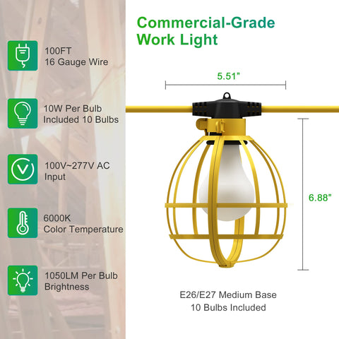 LEDIARY outdoor IP65-rated lights for weatherproof jobsite lighting
