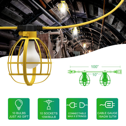LEDIARY 100ft extension cord with sockets enables quick setup