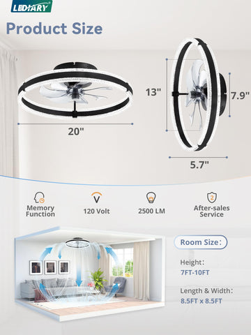 LEDIARY 2-hour timer helps schedule comfortable airflow and lighting.