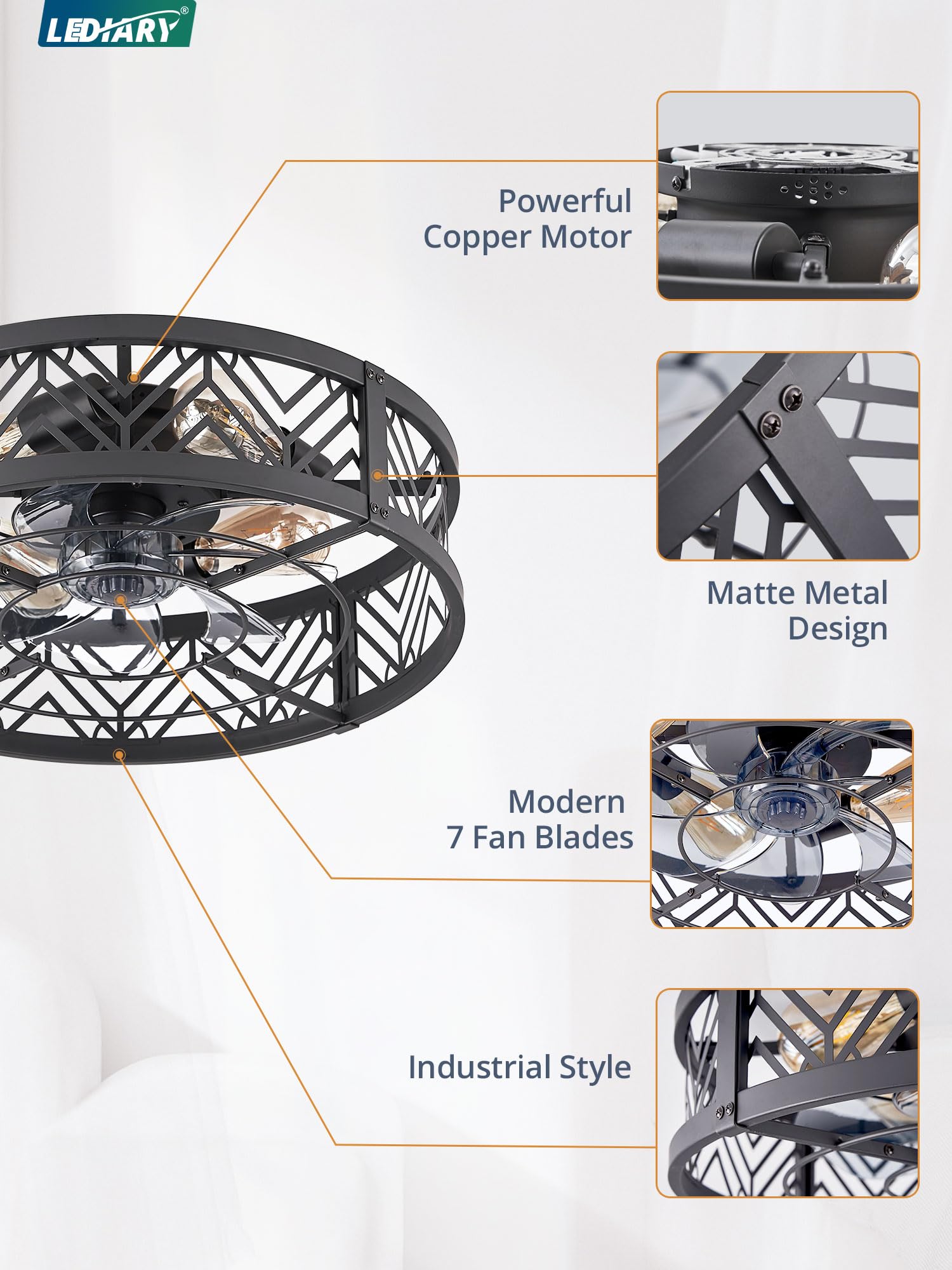 LEDIARY 4x E26 bulb base enables customizable lighting.