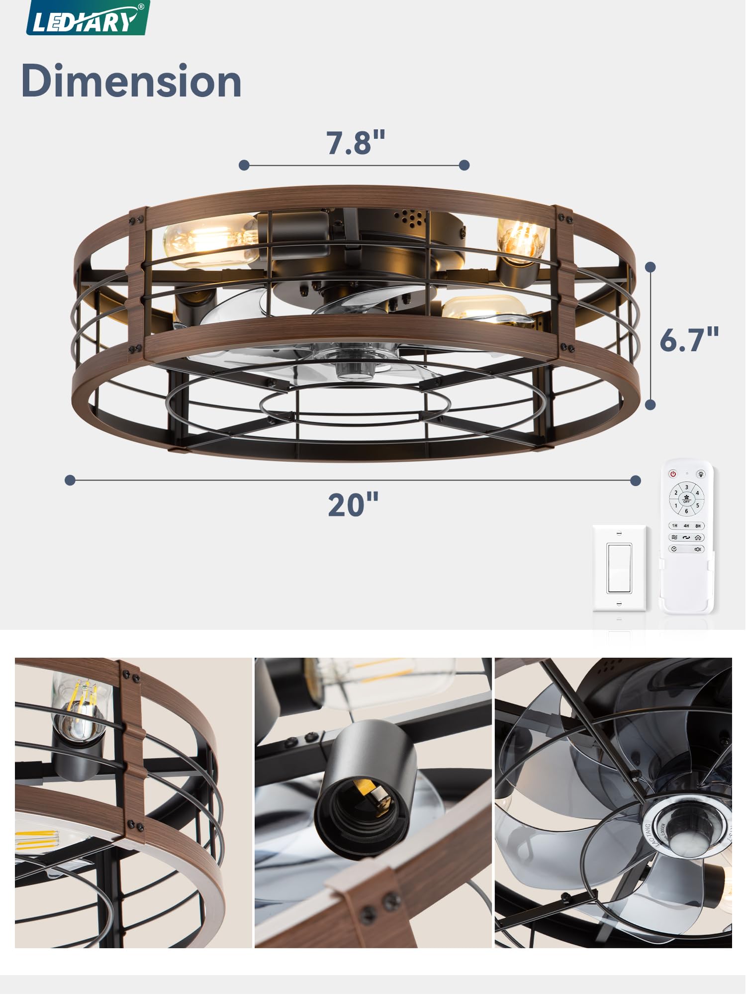 LEDIARY bladeless enclosed design prioritizes safety and effective airflow in small rooms.