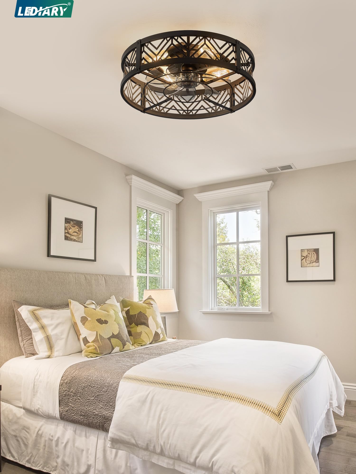LEDIARY bulbs not included; choose incandescent or LED options for flexible lighting.