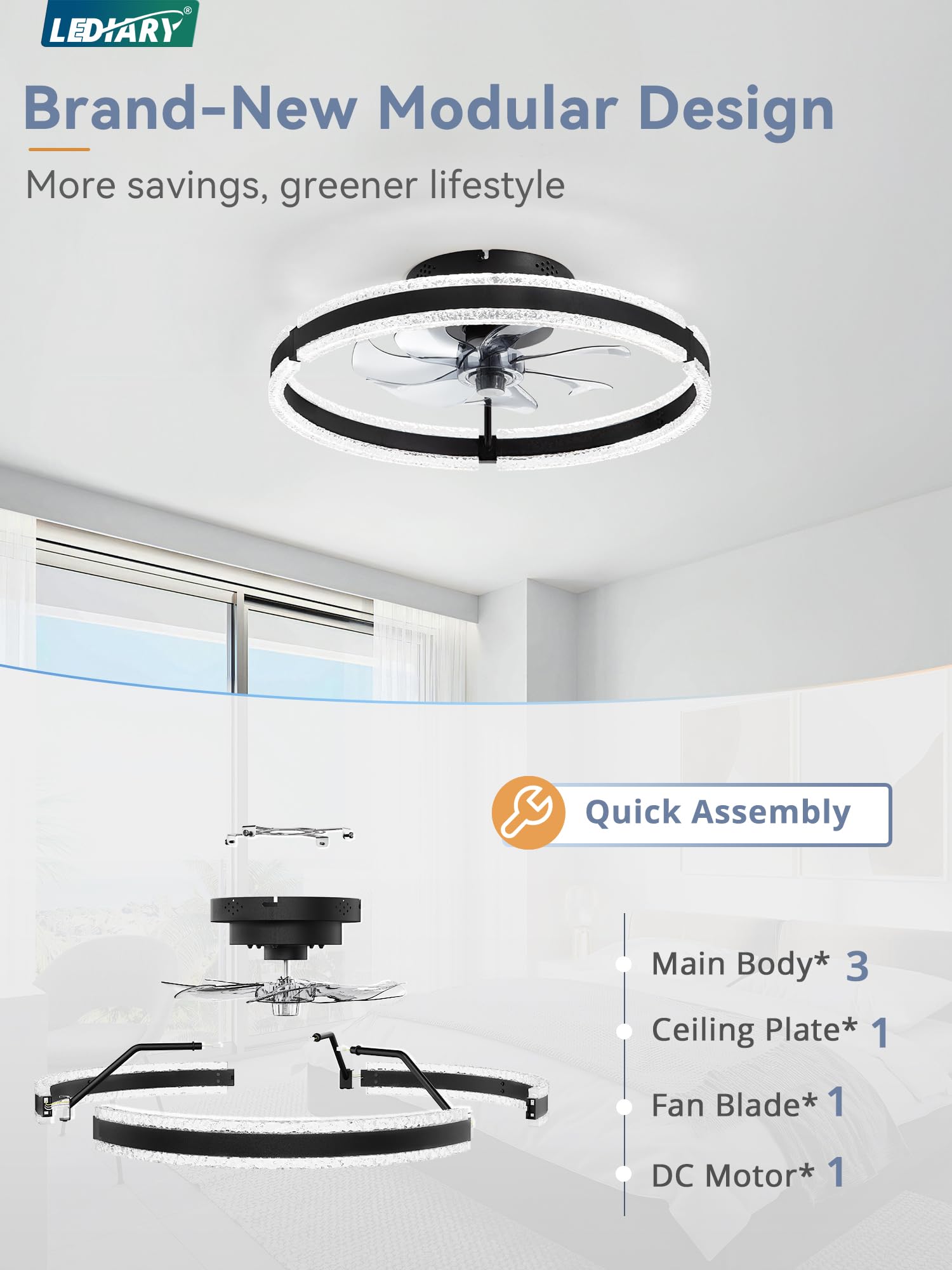 LEDIARY easy-assembly guide speeds up installation.