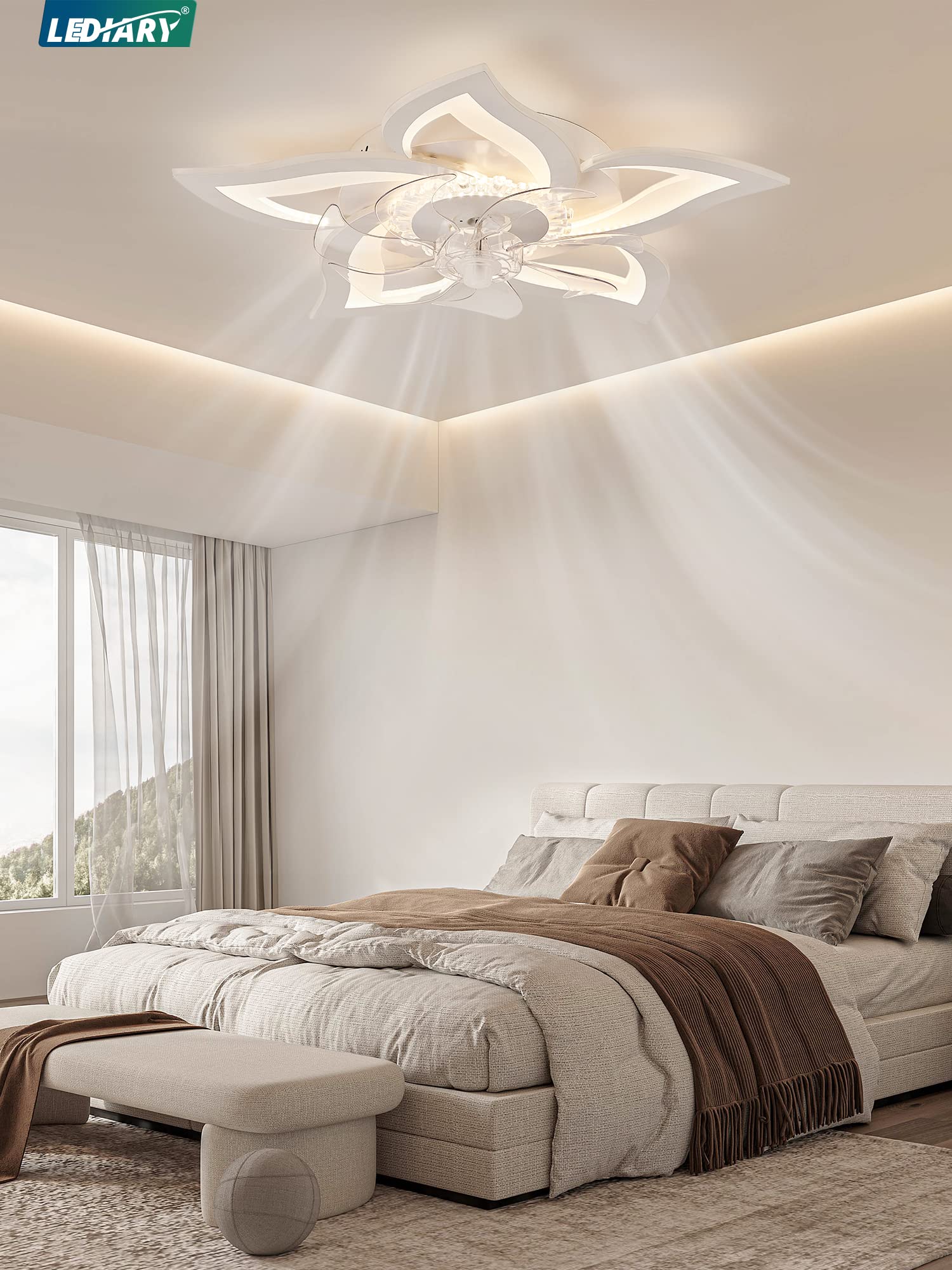 LEDIARY white finish blends with modern interiors.