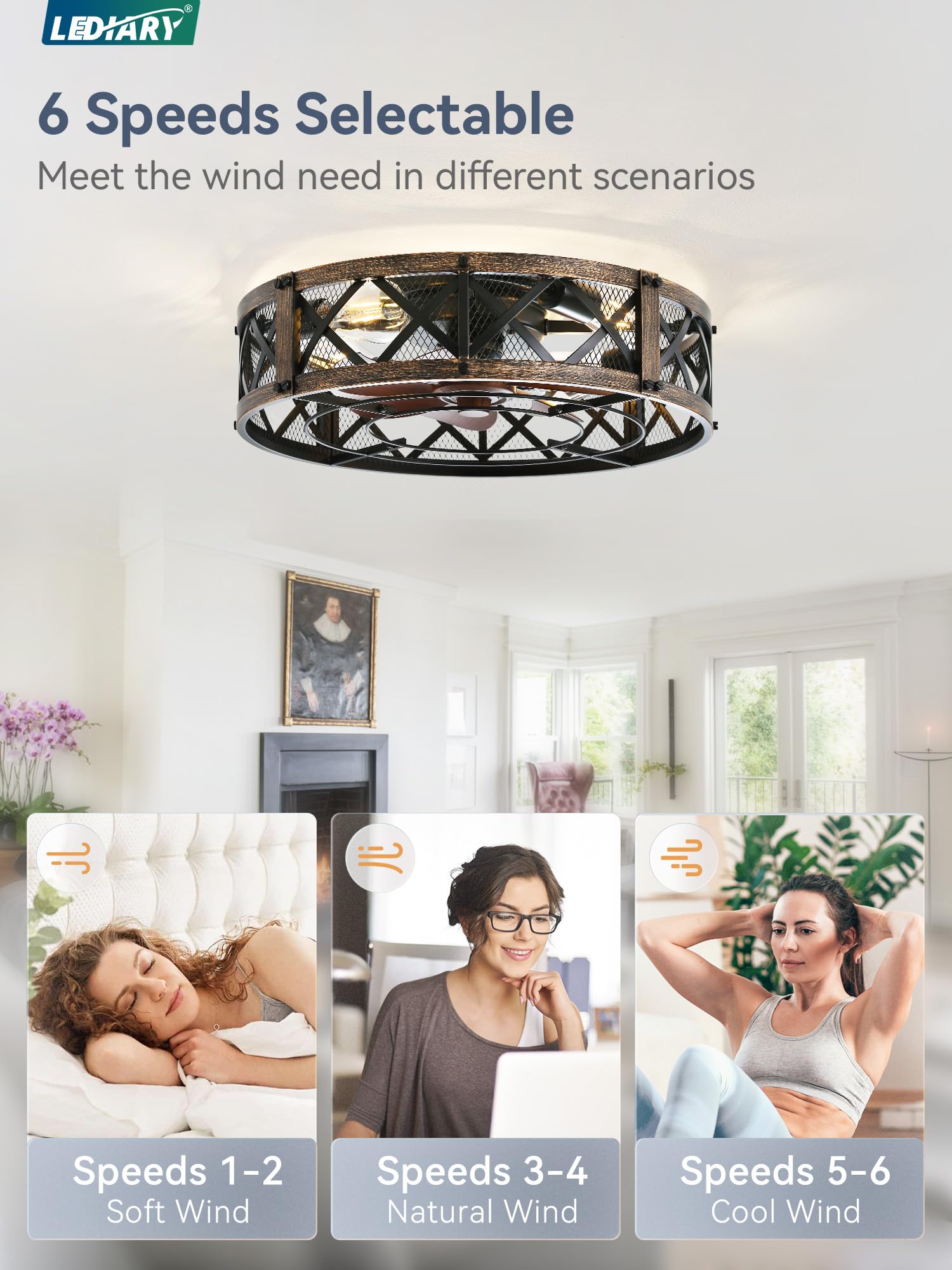 LEDIARY flush mount design saves ceiling space in small rooms