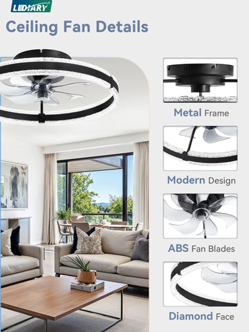 LEDIARY flush-mount modern design complements bedrooms and living areas.