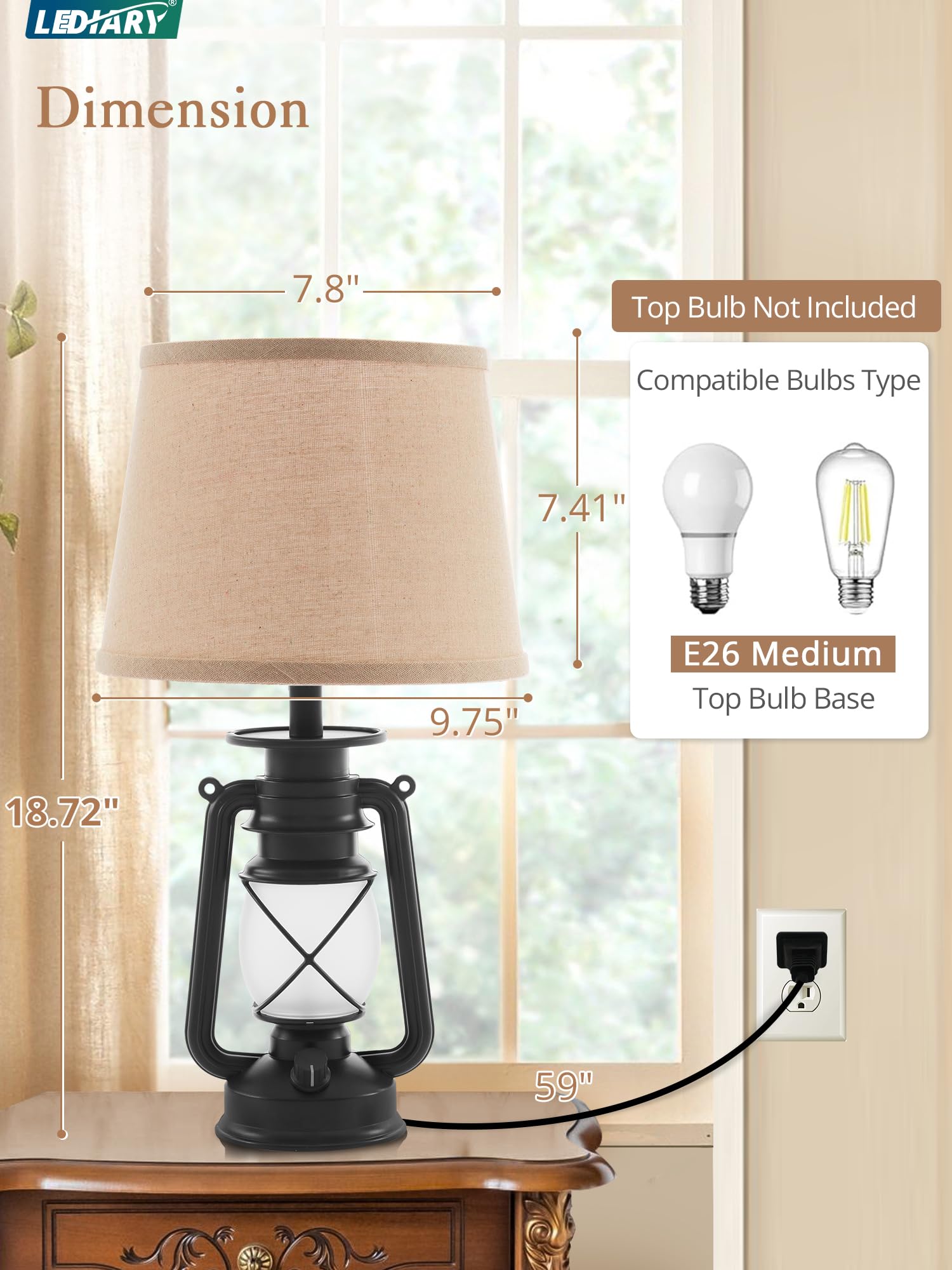 LEDIARY vintage LED lantern offers safe ambient light without an open flame.