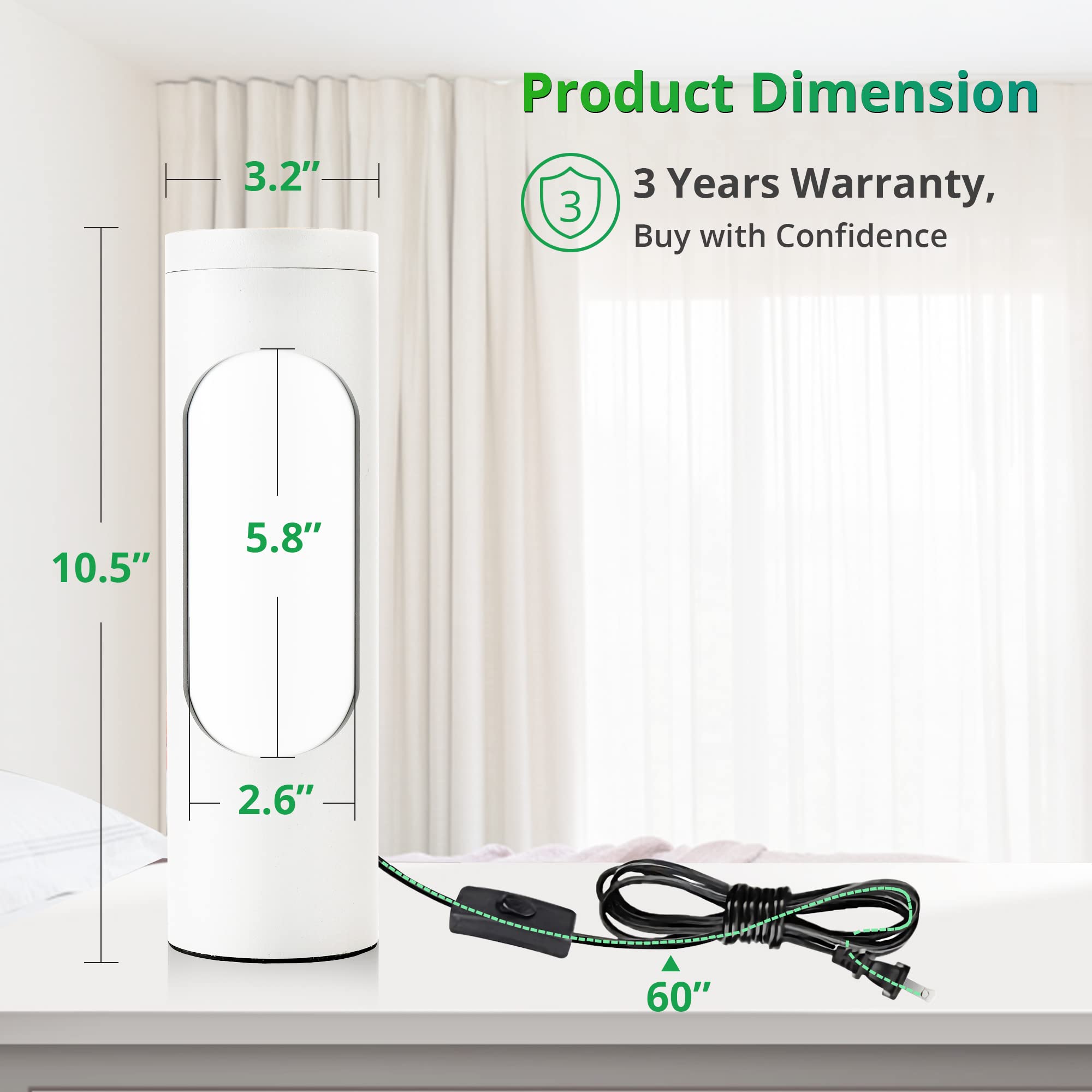 LEDIARY Kosher Lamp ideal for bedroom and living room decor.