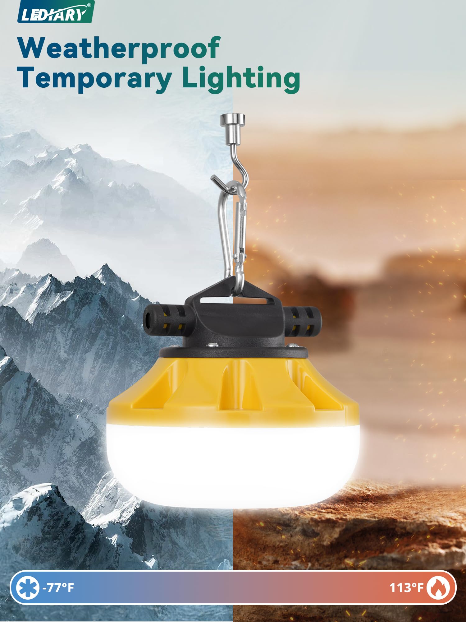 LEDIARY quick-connect heads enable easy positioning across work zones