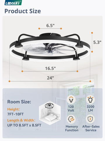 LEDIARY remote control operation for easy light and fan management