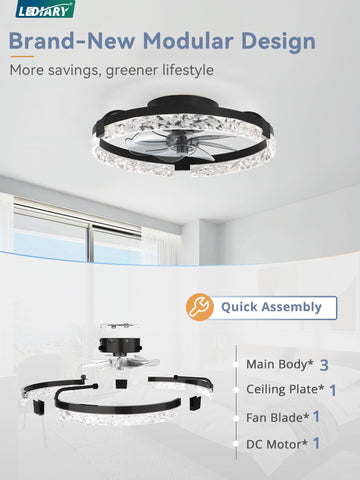 LEDIARY reversible motor supports summer cooling and winter warmth distribution.