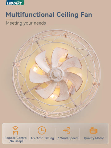 LEDIARY six-speed fan with timer offers customizable airflow