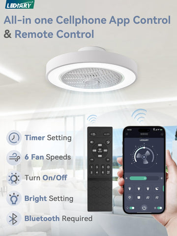 LEDIARY six-speed motor delivers steady airflow with quiet operation