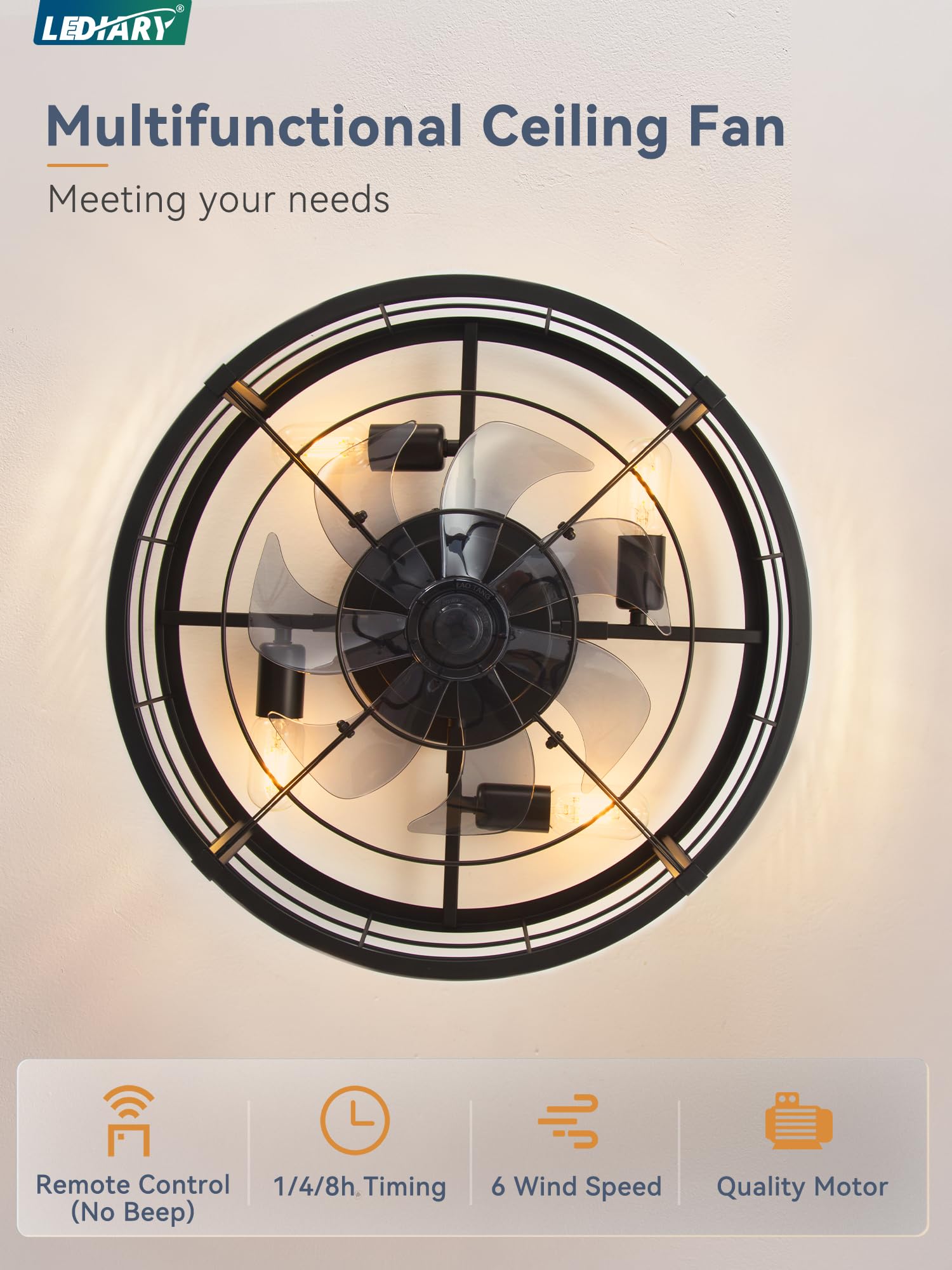 LEDIARY energy-efficient LED light with soft ambient illumination
