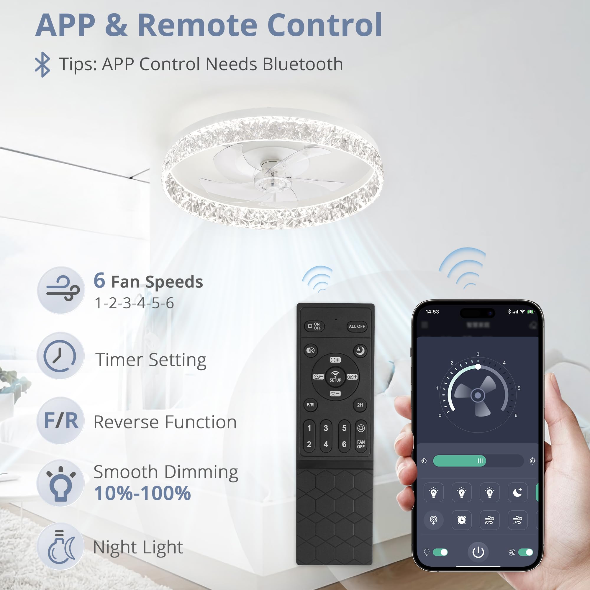 LEDIARY stepless color temperature control from warm to cool lighting