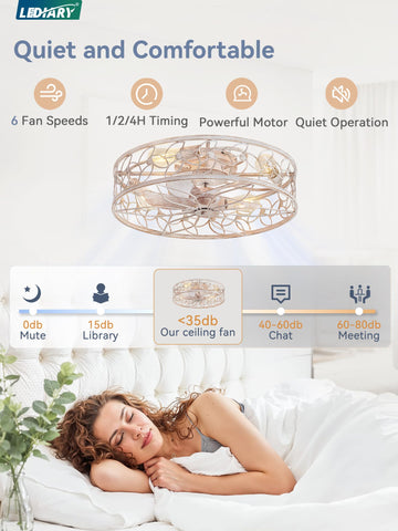 LEDIARY white-gold finish complements modern and farmhouse decor.