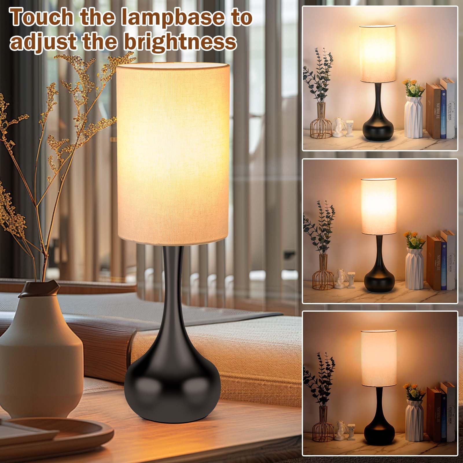 LEDIKON touch controls enable easy brightness adjustment with a tap at the base