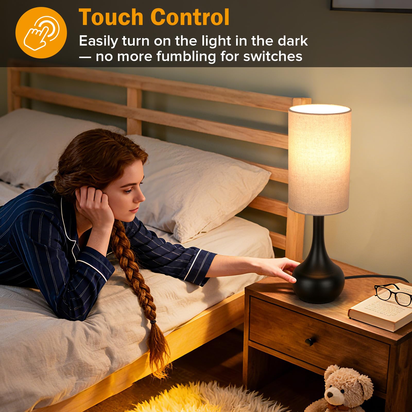 LEDIKON touch controls demonstrate effortless dimming for bedtime ambience