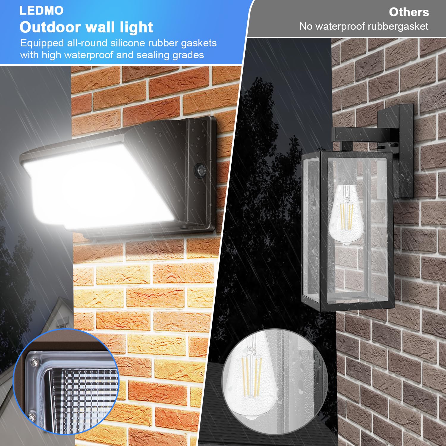 LEDMO wide-area illumination covers large spaces around buildings and yards.