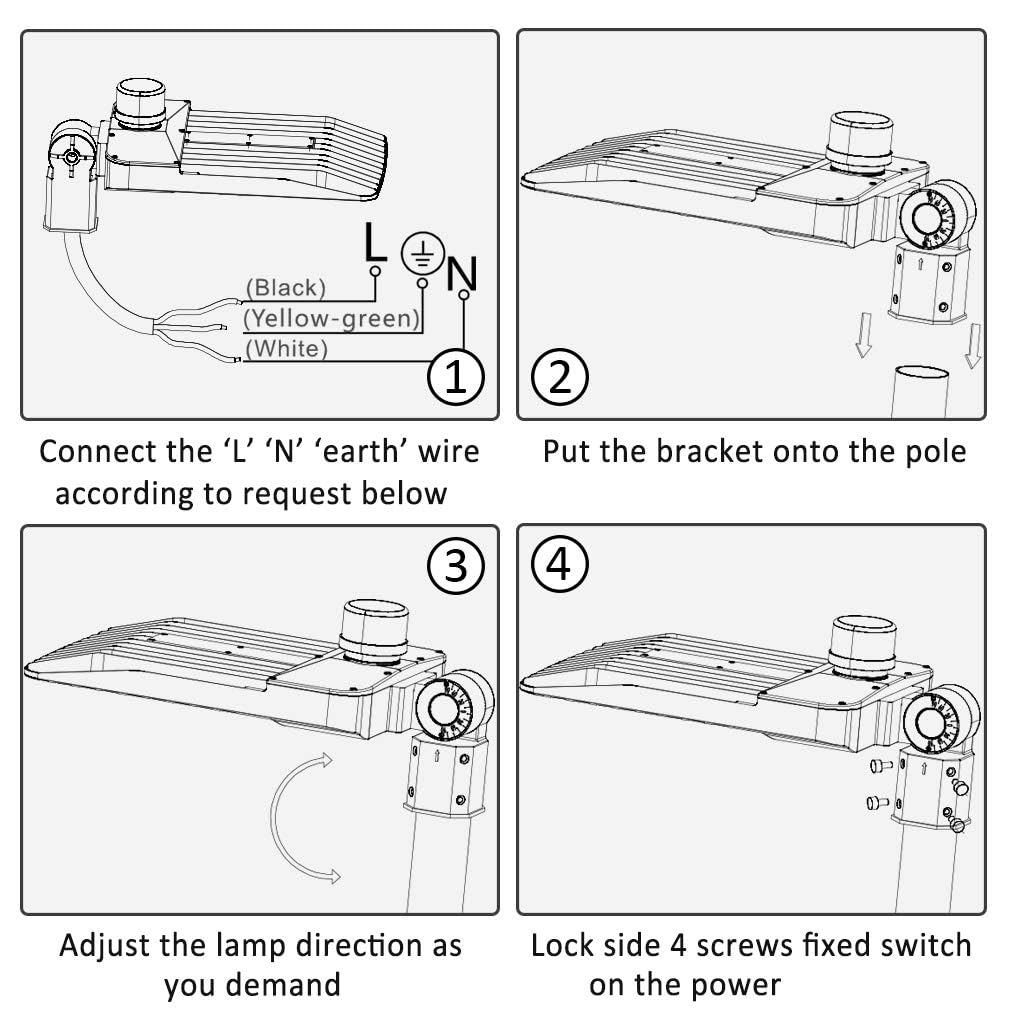 Ledmo 200W shoebox parking lot light minimizes glare and shadows