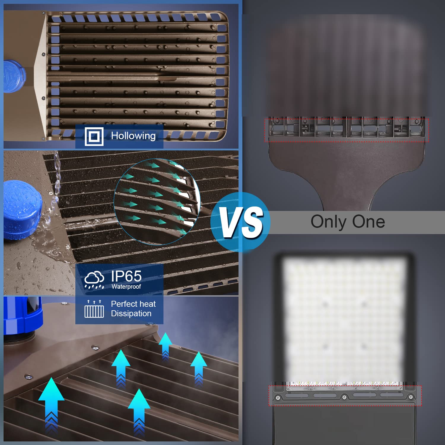 Ledmo dusk-to-dawn photocell powers automatic lighting at night.