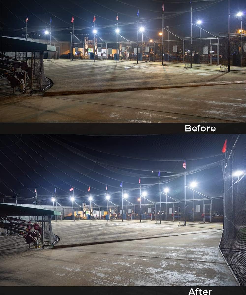 Ledmo LED parking lot light with advanced heat sink maintains cooler operation