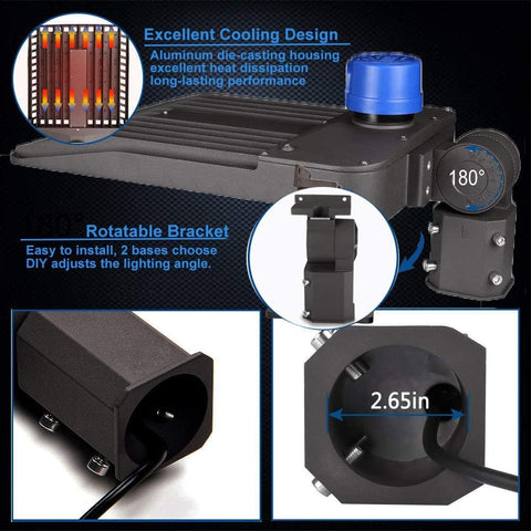 Ledmo LED parking lot light IP65 weatherproof for outdoor reliability