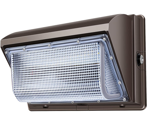 LEDMO 120W exterior wall pack lights the building safely at night