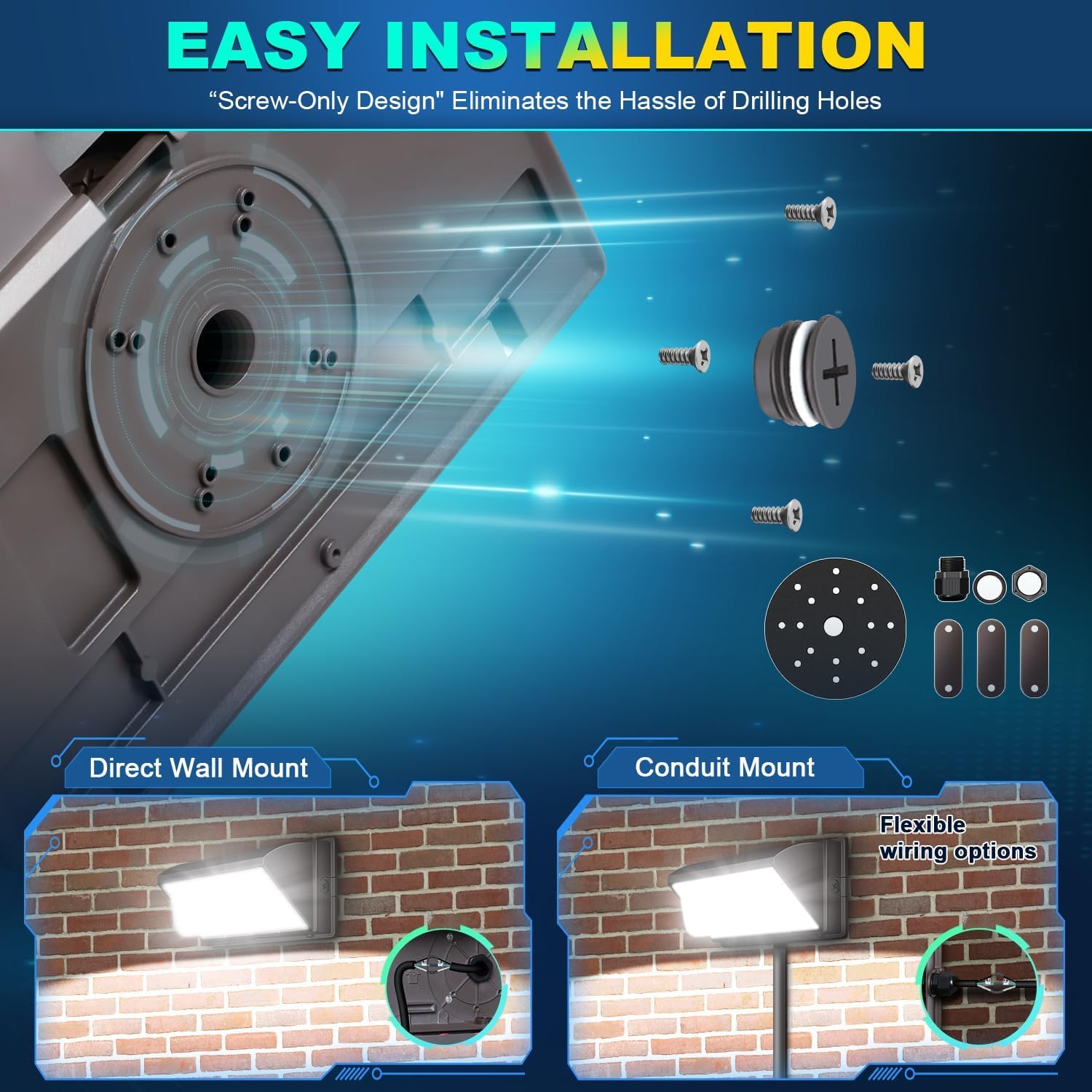 Ledmo edge-to-edge illumination shows wide-area coverage.