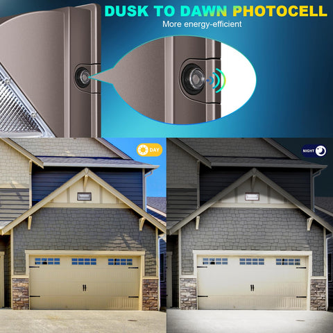 Ledmo photocell sensor closeup enabling dusk-to-dawn operation and energy savings.