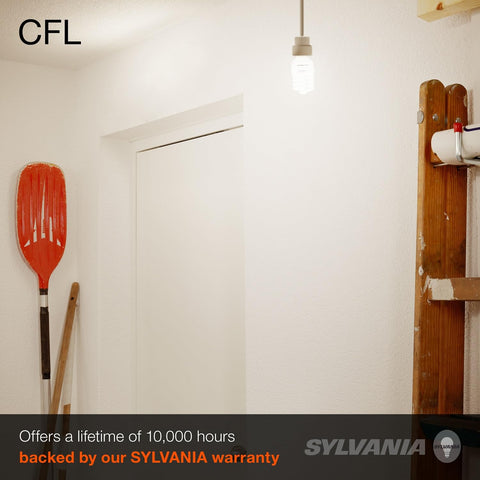 Eight-pack of Sylvania CFL T2 Twist provides consistent soft white lighting.