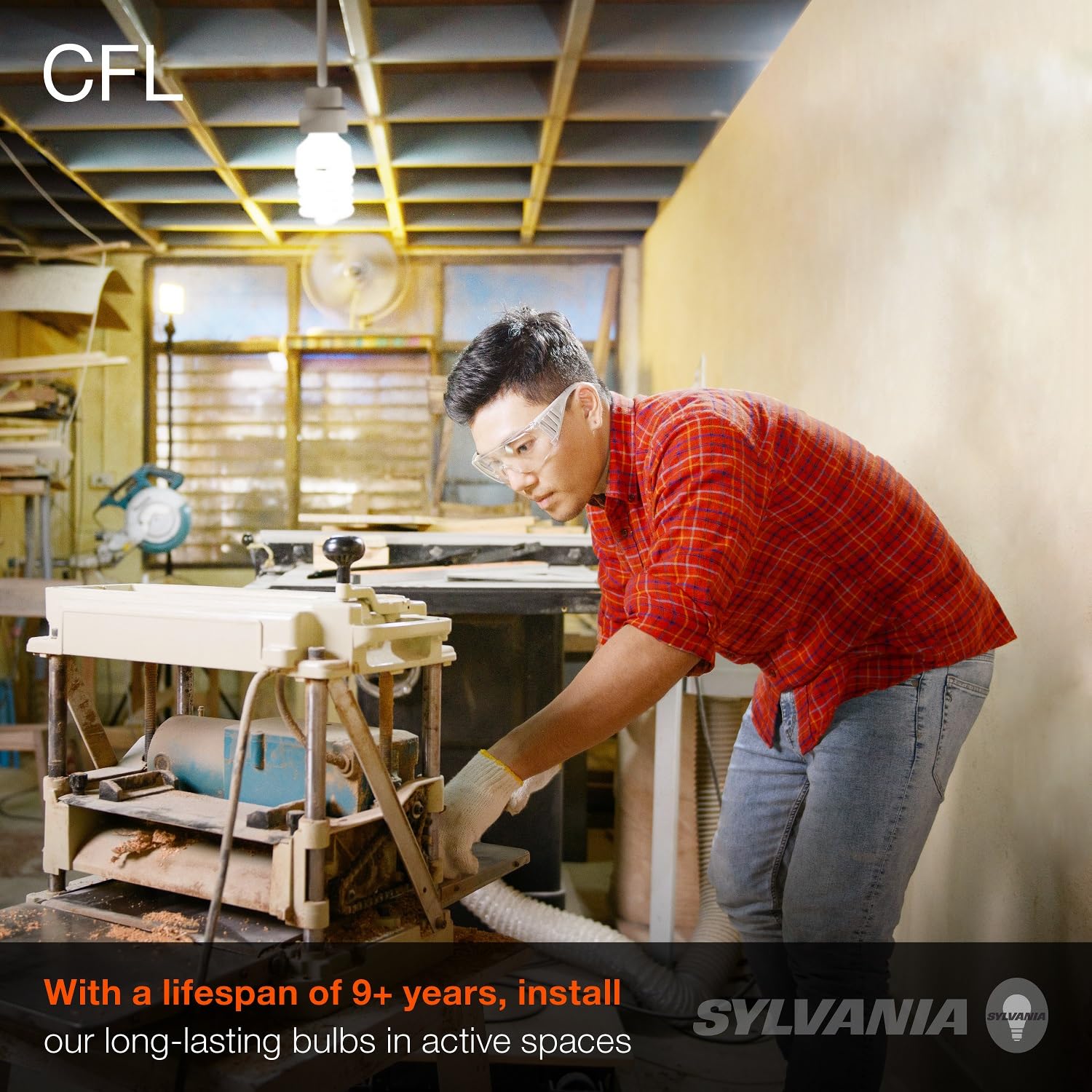 Sylvania CFL T2 Twist in 2700K soft white ideal for enclosed fixtures.