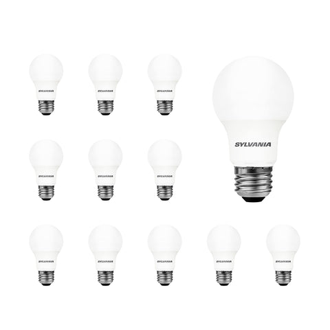 LEDVANCE Sylvania A19 daylight bulb with frosted finish delivering 800 lumens for bright rooms