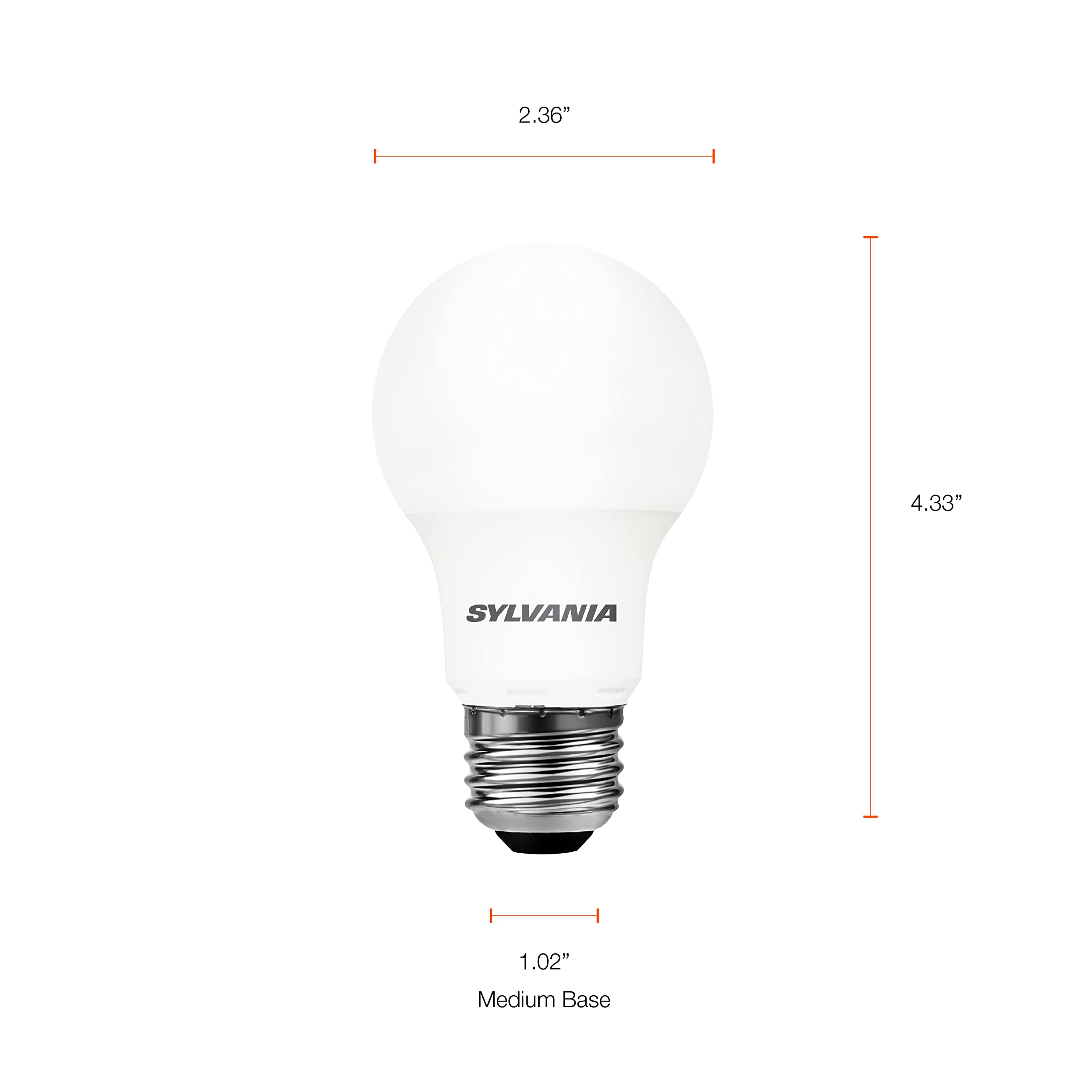 LEDVANCE Sylvania A19 daylight bulb suited for ceilings or floor lamps