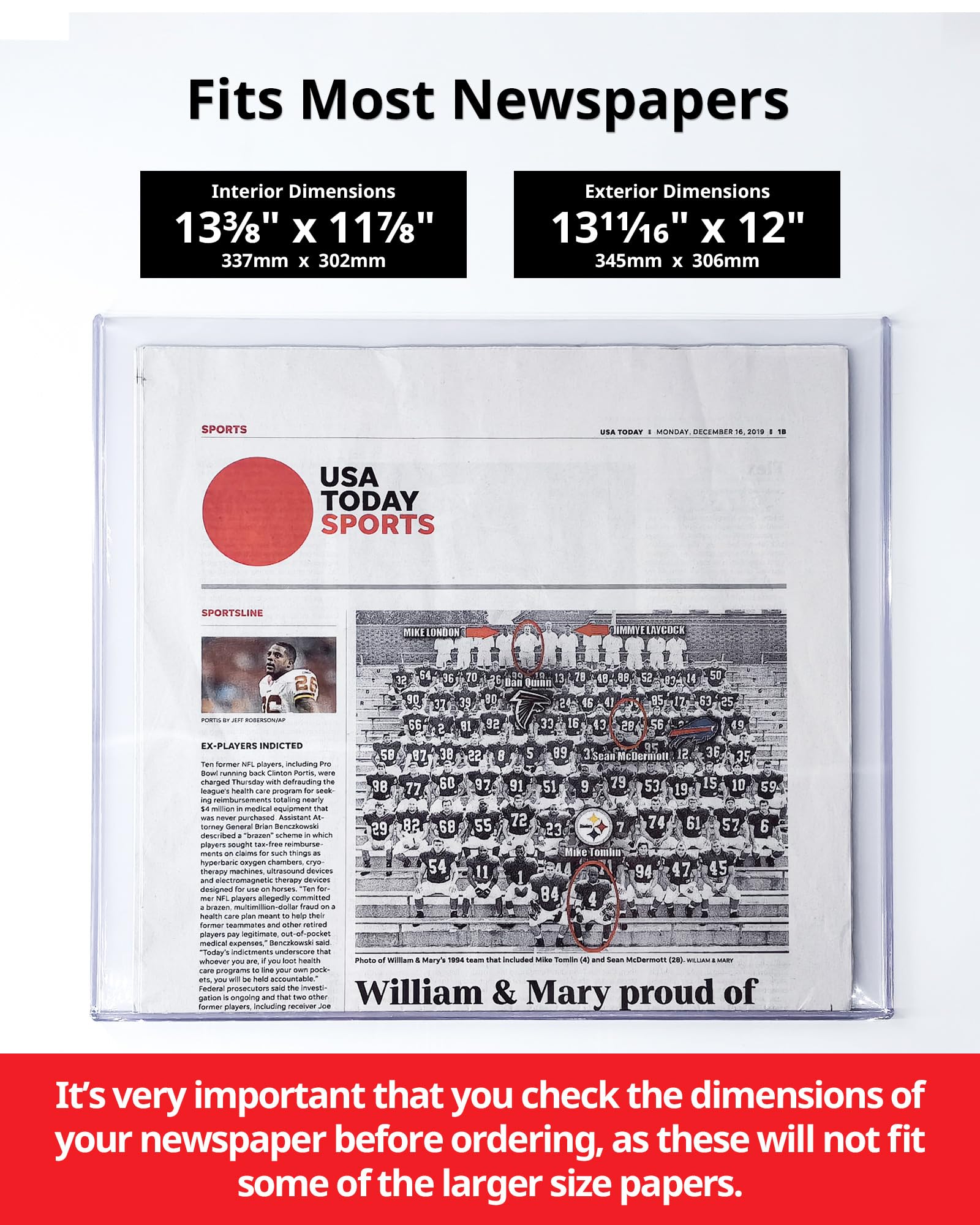 LEEFLIT toploader with 7mm opening enables quick newspaper insertion.
