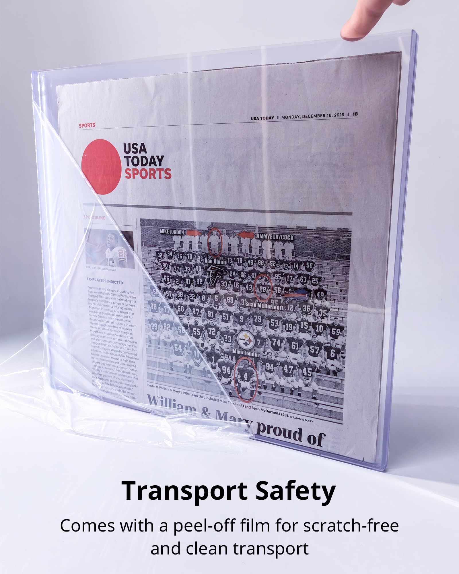 LEEFLIT crystal-clear PVC preserves detail while protecting from dust.