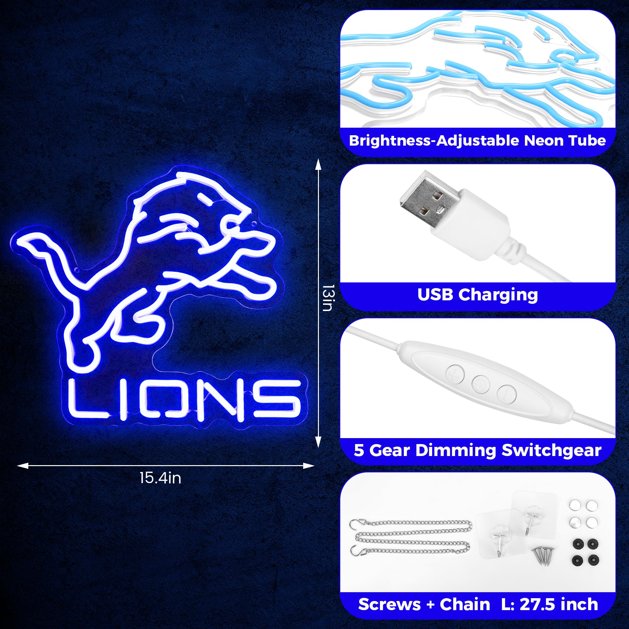 Leeitenlo neon sign USB powered for flexible placement.