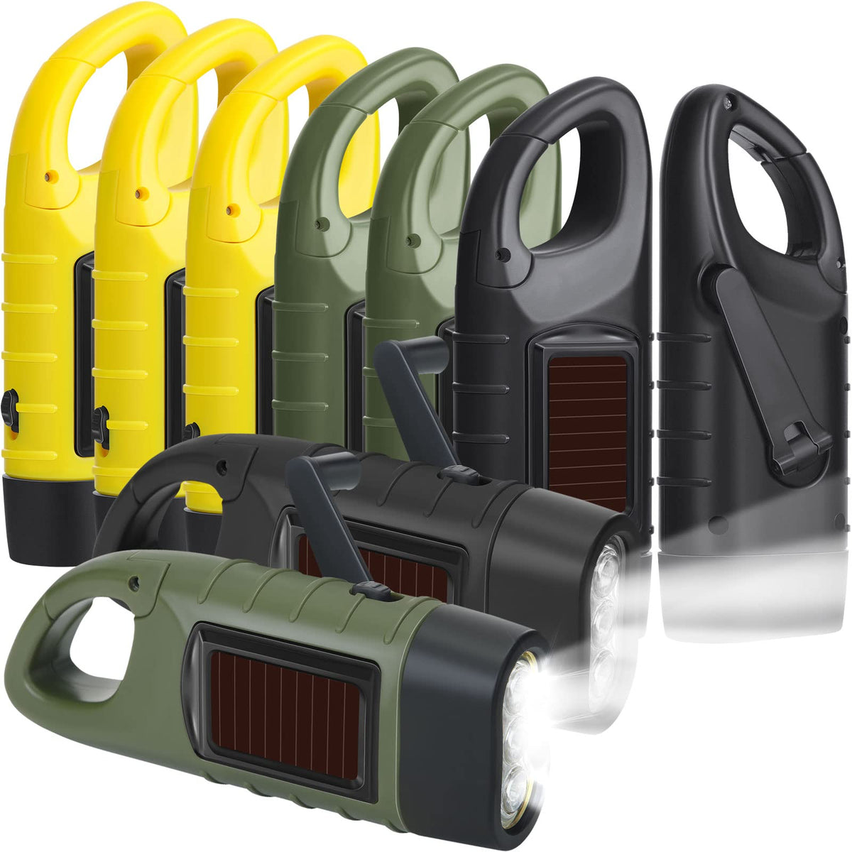 Leelosp 9-piece flashlight set in packaging, ideal for home and travel readiness.