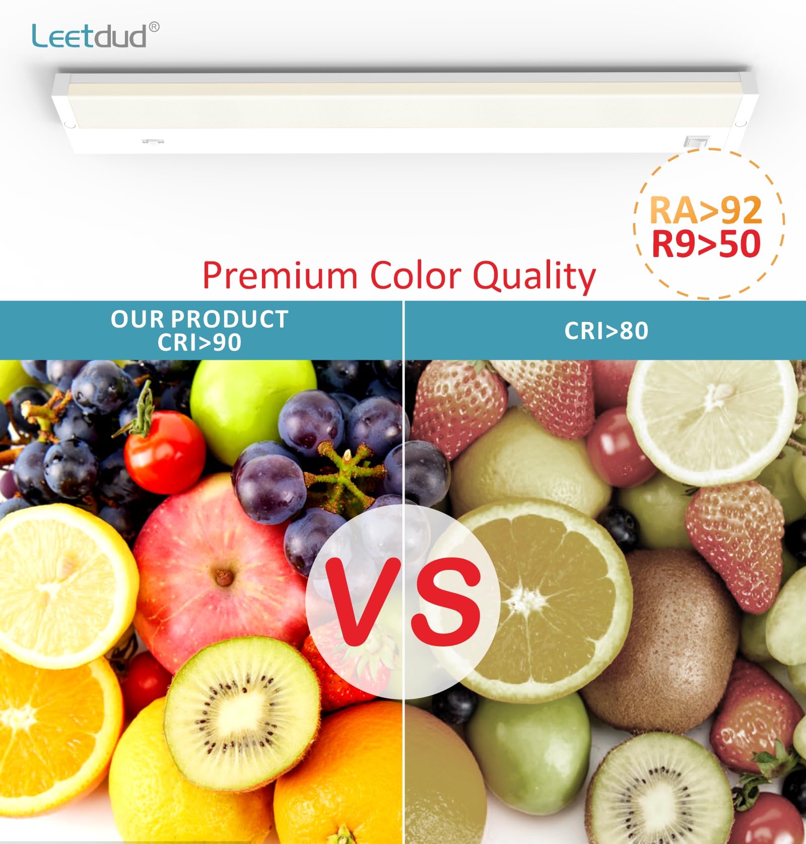 Leetdud LED under-cabinet light easy plug-in or hardwired installation